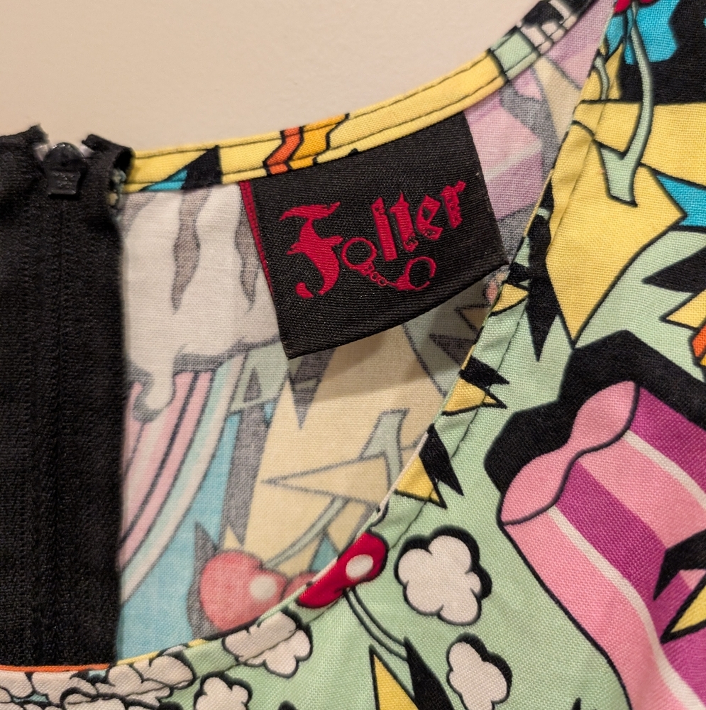 Folter Good Enough to Eat A-Line Vibrant Multicolor Sleeveless Dress XL - Picture 4 of 8